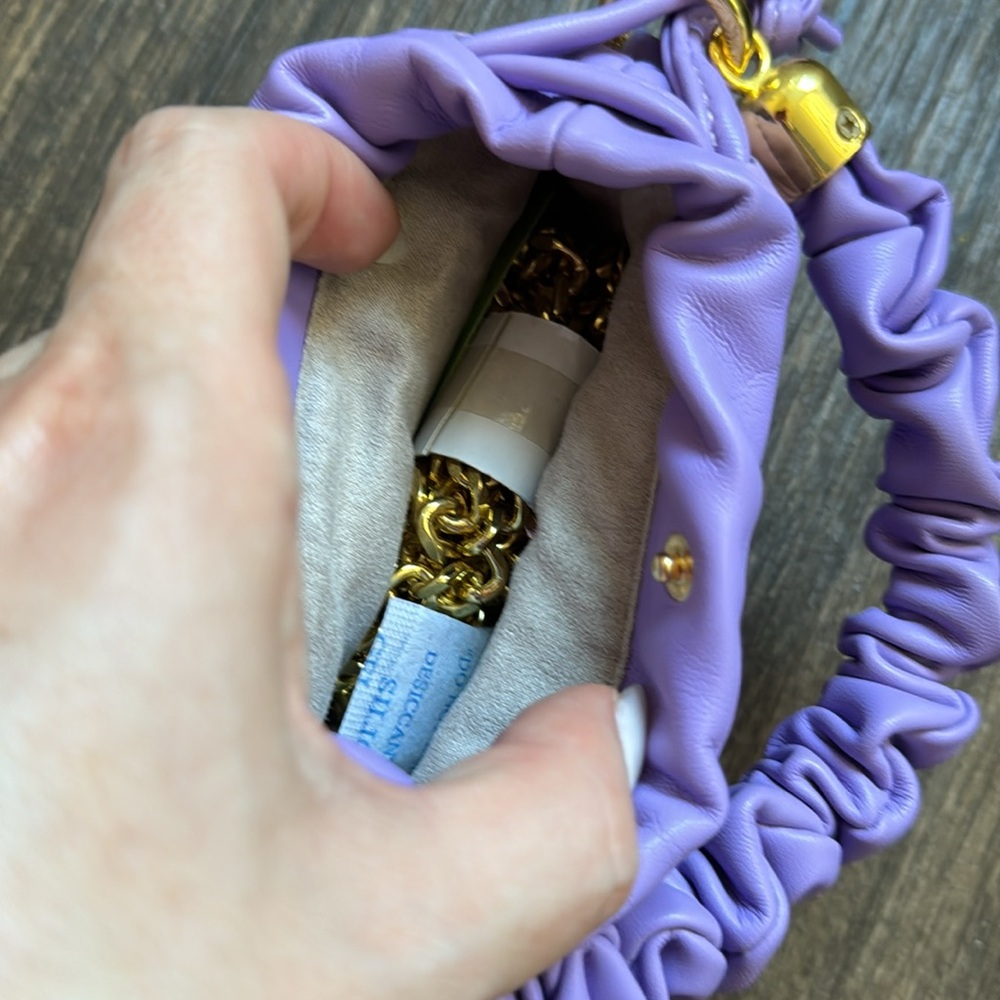 Mini Drawstring Handbag - Purple - Picture 7 of 7